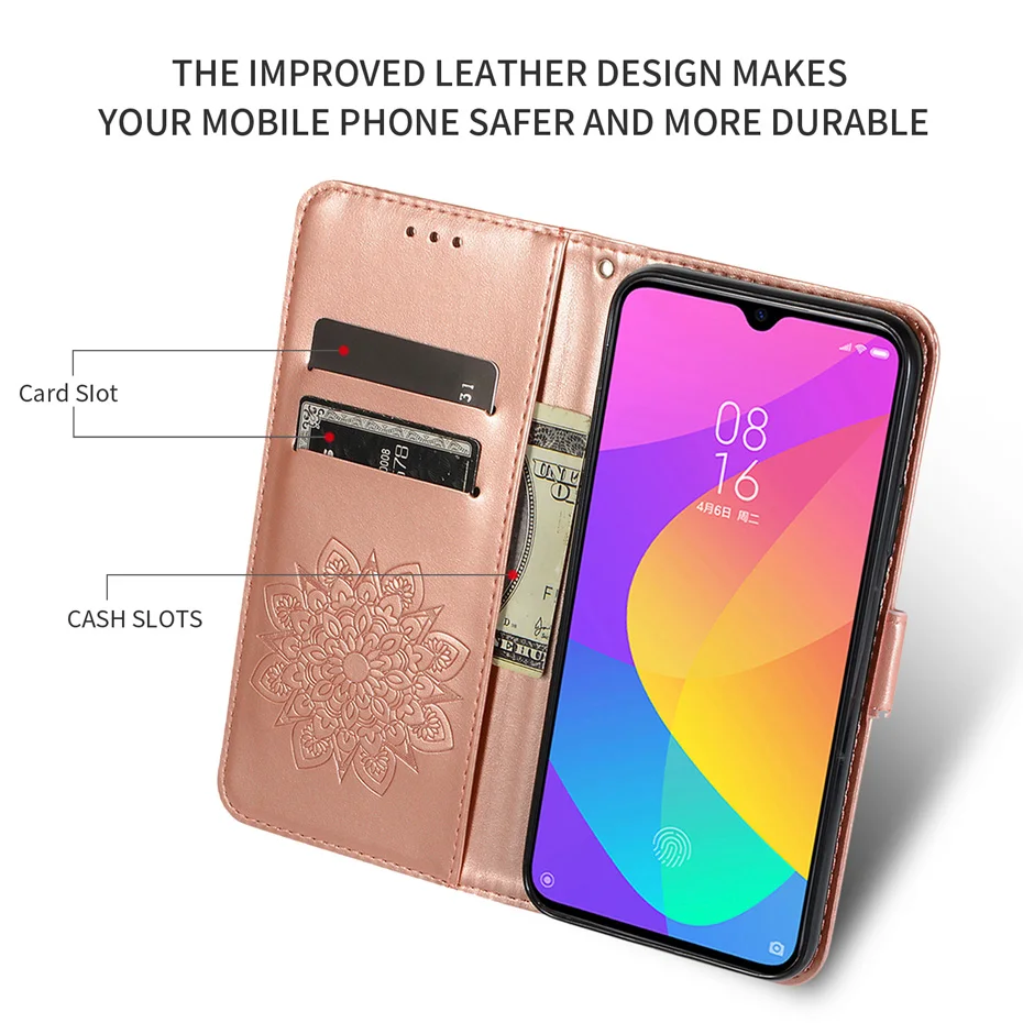 Чехол-бумажник с объемным цветочным рисунком для Xiaomi mi A3 Lite A3 Pro, чехол-книжка S для Xio mi A1 A2 A3 M1906F9SI, кожаный чехол-книжка с морем