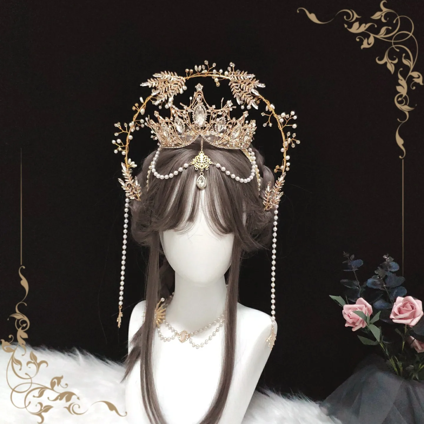

Original Super Fairy Beautiful Lolita Goddess Sun Halo Hair Crown Headband Gorgeous Holy Virgin Tiara Headwear Cosplay