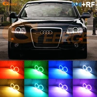 for audi a6 s6 rs6 c6 2009 2010 2011 xenon headlight rf remote bt app multi color ultra bright rgb led angel eyes kit halo rings