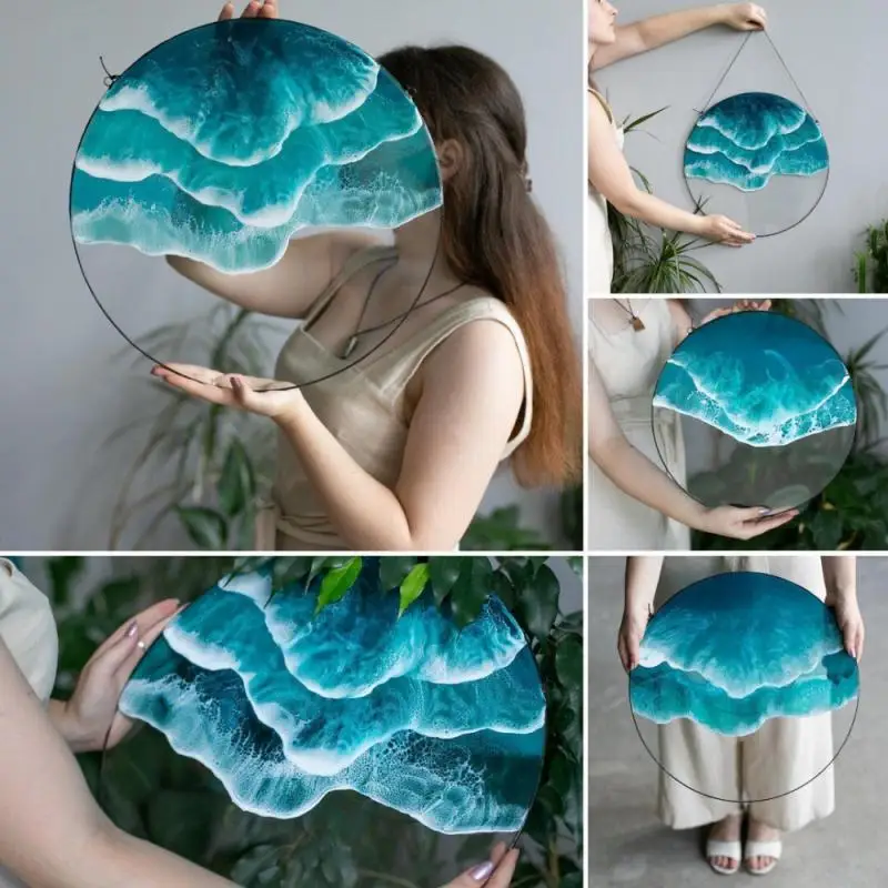 

Sea Wave Wall Pendant TV Background Decor Wall Pendant Home Creative Hanging Decorations Crafts Garden Ornament Accessories 1pcs
