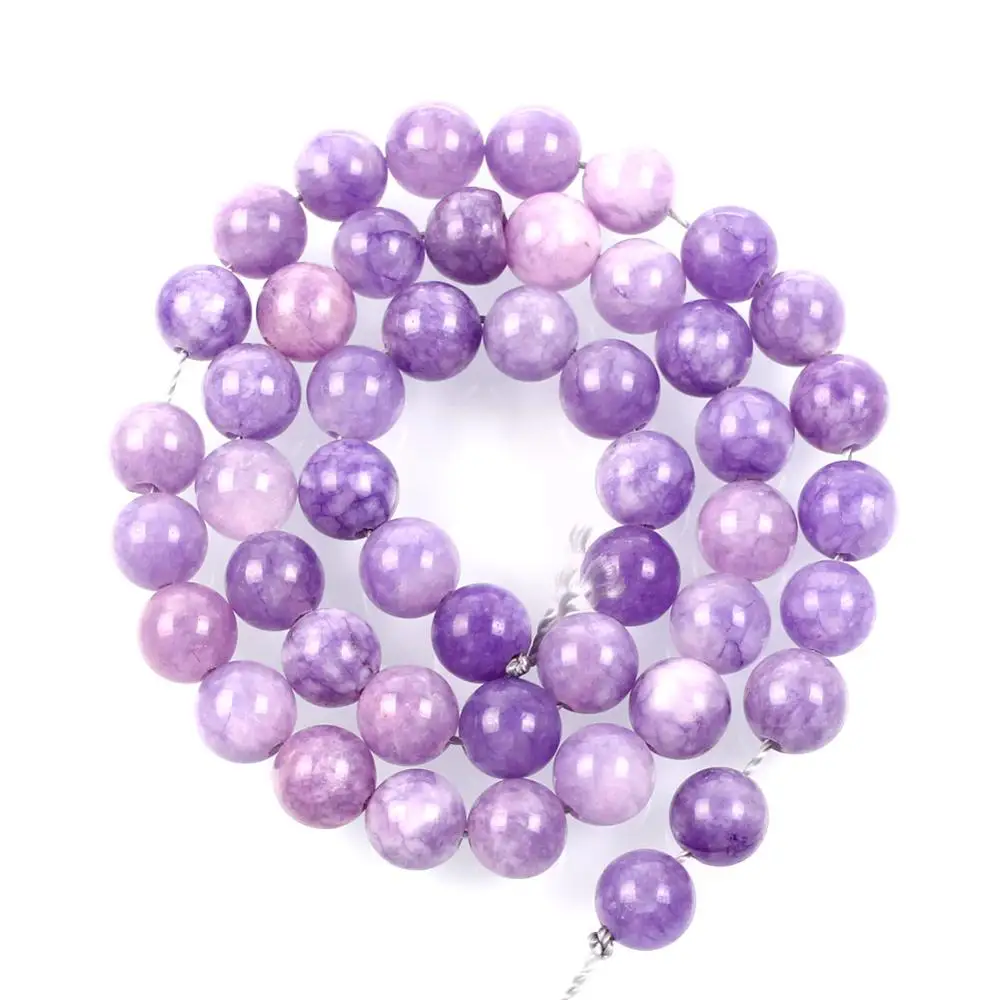 8 Colors 6-10mm Round Solid Color White Marble Stone Bead Natural Loose Beads Jewelry Making Bracelet Necklace Handmade | Украшения и