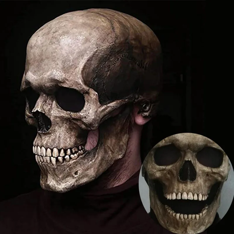 

Fear Halloween Full Head Skull Mask 3d Skeleton Skull Horror Mask Scary Party Mask Halloween Cosplay Costume Props Adults Gift