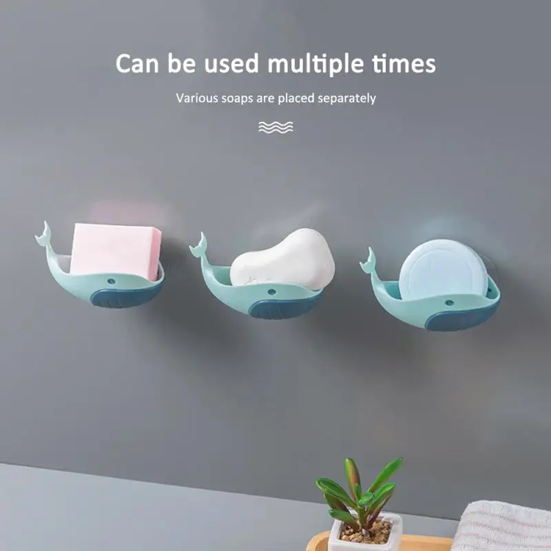 

Cute Fish Drain Rack Soap Box Bathroom Shower Soap Holder Sponge Storage Plate Tray Drain Soap Holder Box Bathroom Supplies ABS