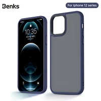 benks matte material skin feeling case for iphone 12 mini pro max pctpu anti fall shockproof dirt resistant back protect cover