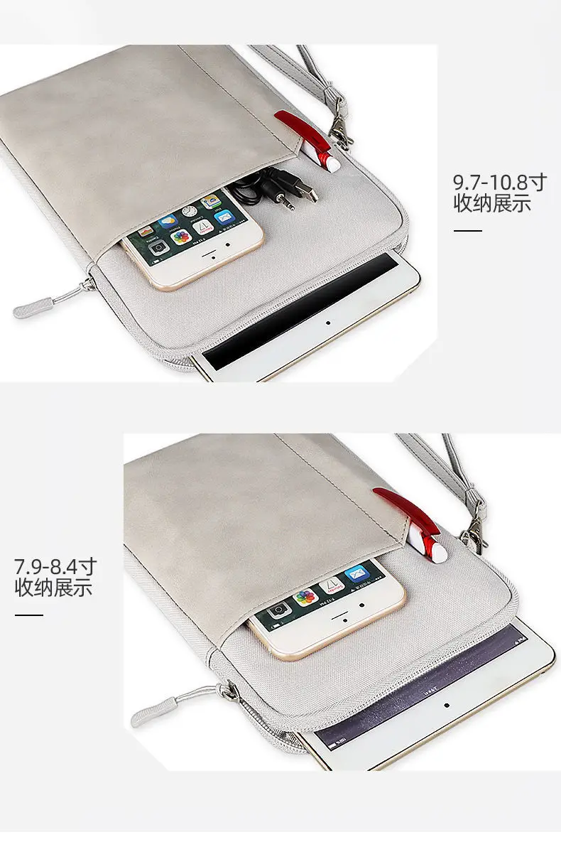 

For iPad Storage bag 9.7 11Inch Pro Air Mini tablet Case For Huawei millet Laptop Sleeve Bag Fashionable And lovely Inner liner