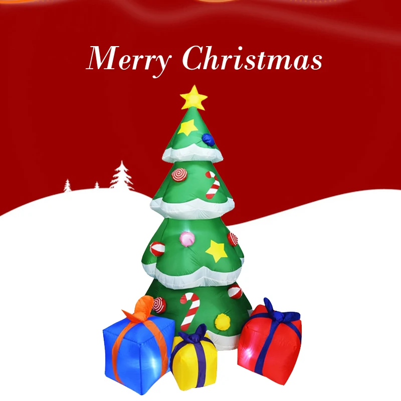 

2.1M LED Inflatable Christmas Tree Model Outdoor Glow Christmas Tree New Year Home Decoration for Indoor Outdoor Courtyard