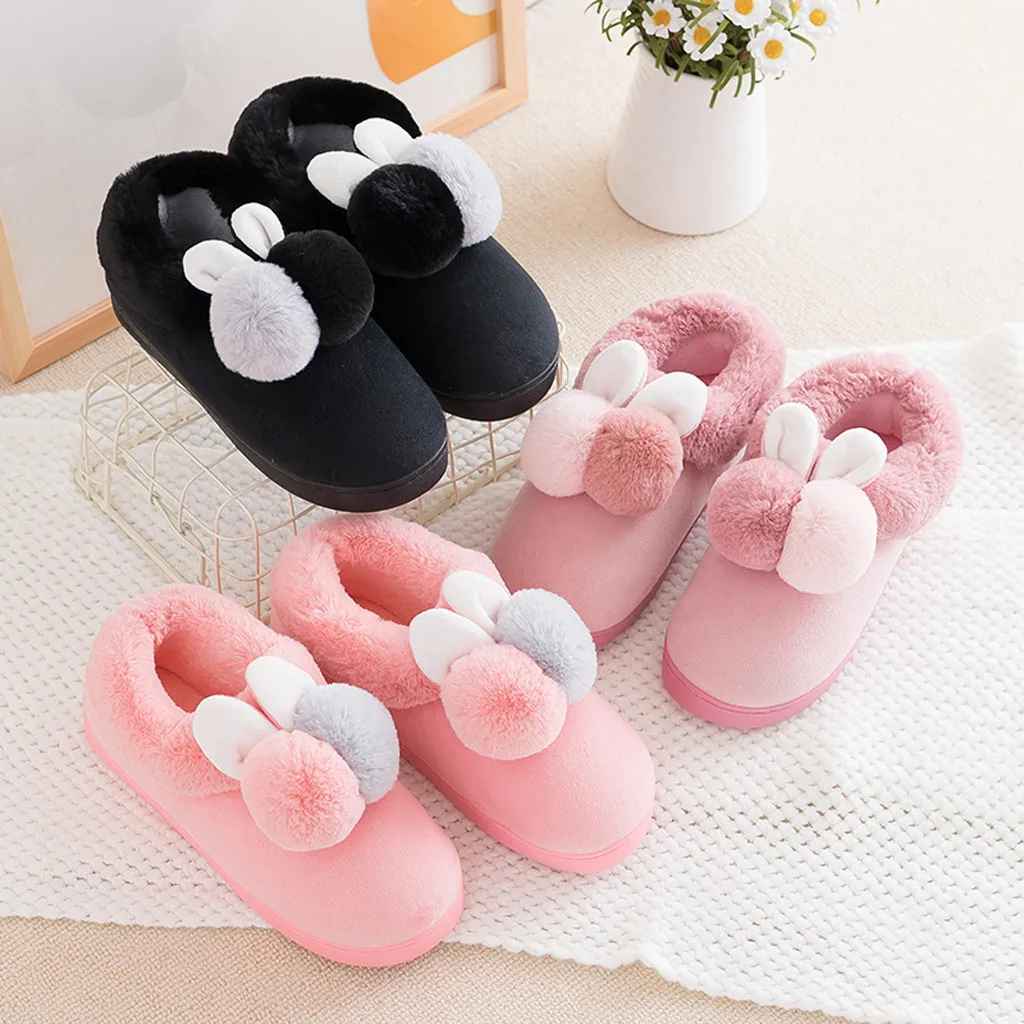 Женская обувь зимние домашние тапочки на нескользящей подошве Теплая для