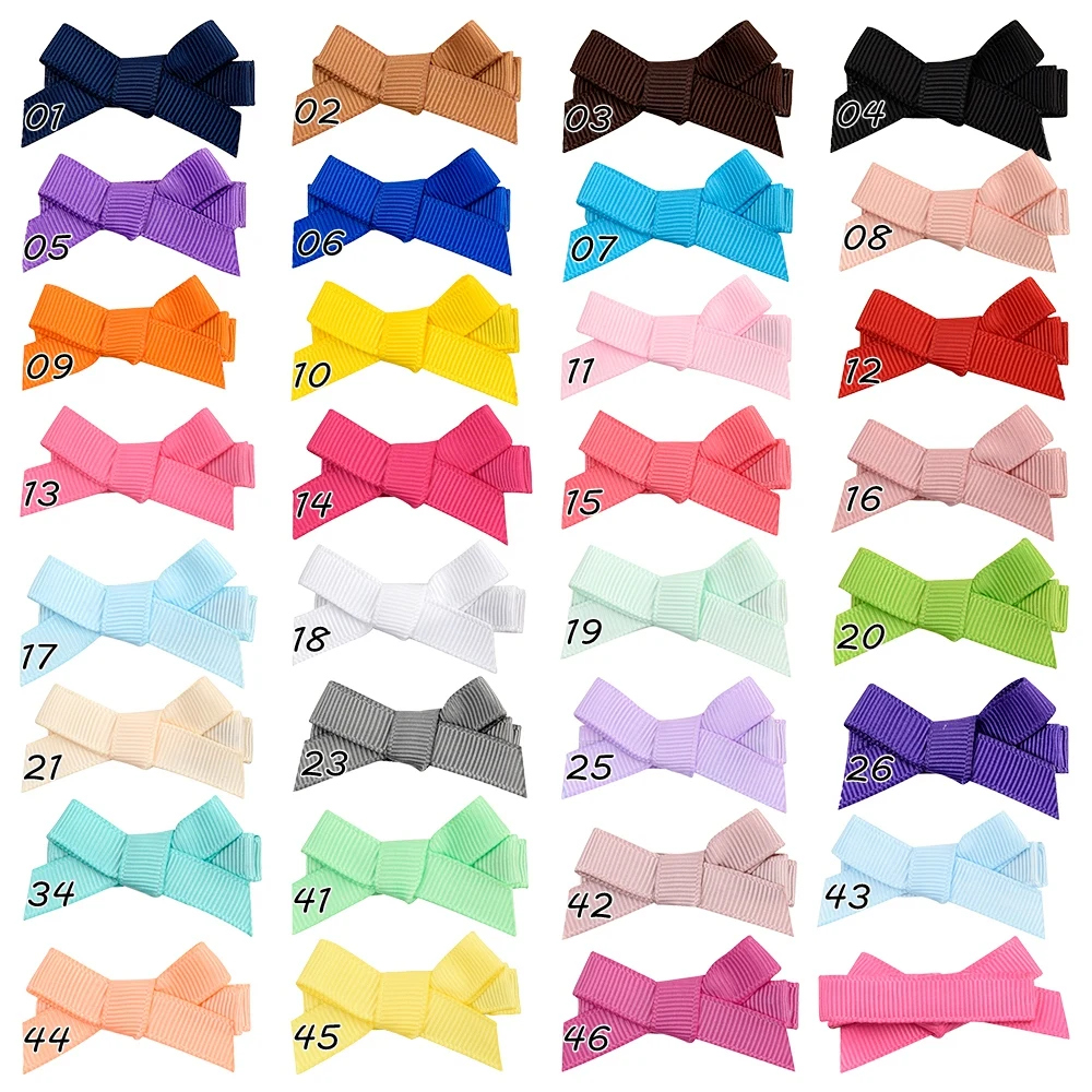 

31Pcs/lot Colorful Hair Bows Small Hair Clip For Baby Girls Grosgrain Ribbon Hairgrips Handmade Headwear Hair Accessories 162