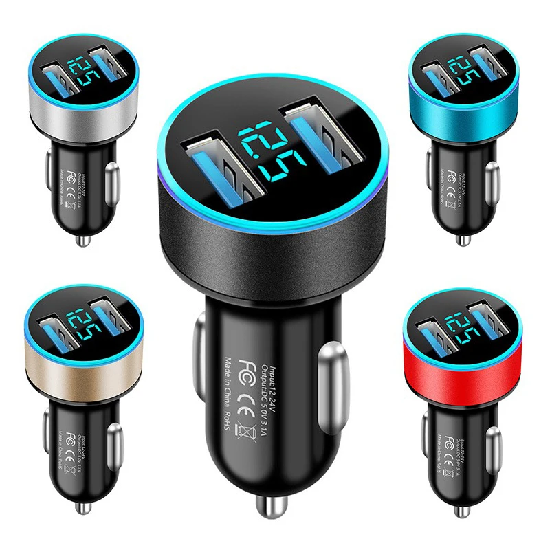 

New USB Car Charger Cigarette Lighter Socket Power Adapter Mobile Phone Fast Charger for Iphone Samsung Xiaomi Car Accessories