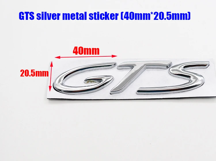 1 шт. 3D металлический GTS брызговик логотип автомобиля боковой значок креативное