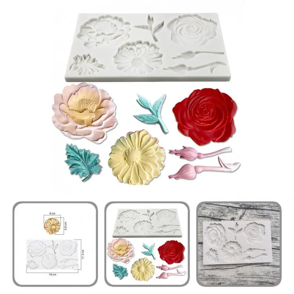 

Silicone Convenient Heat-resistant Elastic Cake Mold Solid Color Cake Decor Mold Lightweight for Kitchen