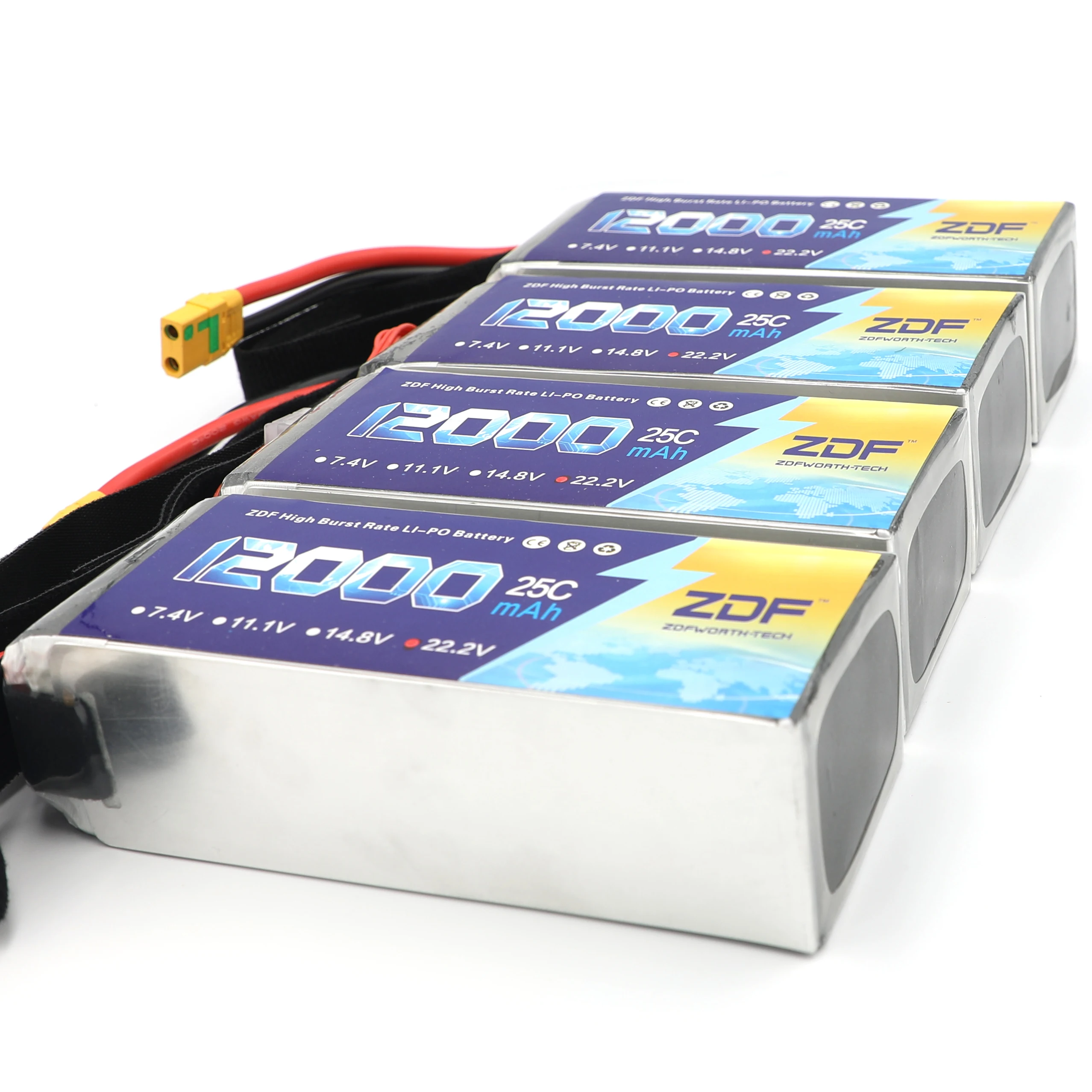 4 шт./лот ZDF хорошее качество Lipo батарея 22 2 V 6S 12000MAH 25C-50C RC AKKU Bateria для самолета