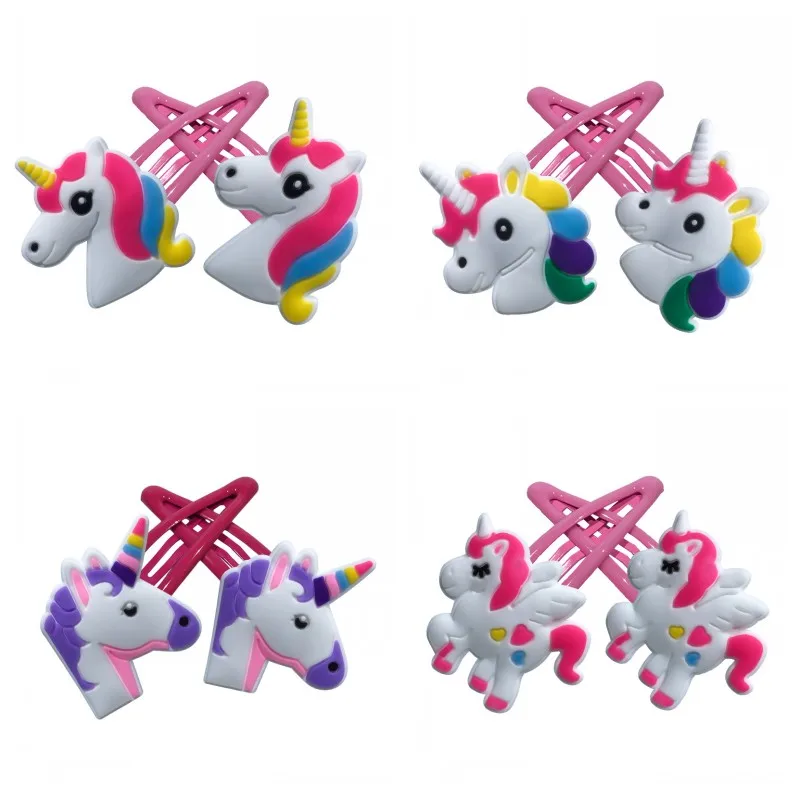Mixed all unicorn Смешанные 50 пар с Микки Маусом Минни волос заколки для волос аксессуары для детей Детская одежда для девочек Симпатичные шпильки детские заколки для волос заколка для волос - Цвет: Mixed all unicorn