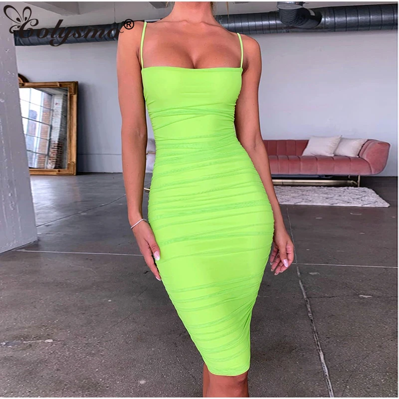 Colysmo 2 слоя летнее платье для вечеринки женское 2019 сексуальные сетчатые