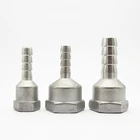 Штуцер для шланга 6 мм, 8 мм, 10 мм, 12 мм, 14 мм, 15 мм, 16 мм, 20 мм x 14 дюйма, 38 дюйма, 12 дюйма, 34 дюйма, 1 дюйм, BSP, мама, 304, штуцер для труб с соской из нержавеющей стали