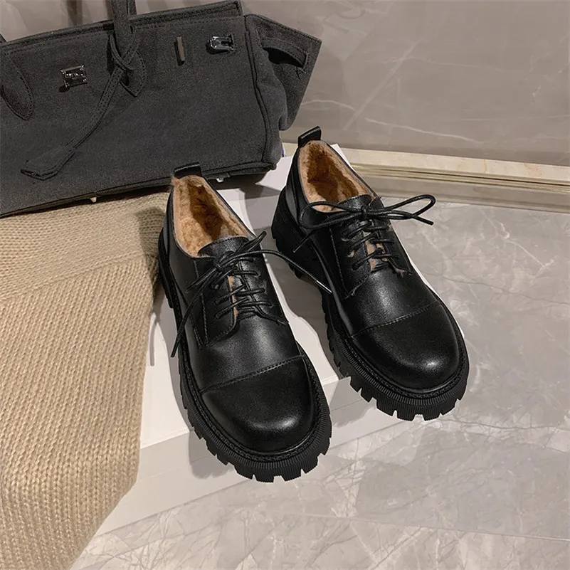 

Meotina 2021 Spring Women Shoes Platform Med Heels Cow Split Leather Block Heel Pumps Lace Up Female Footwear Brown Big Size 43