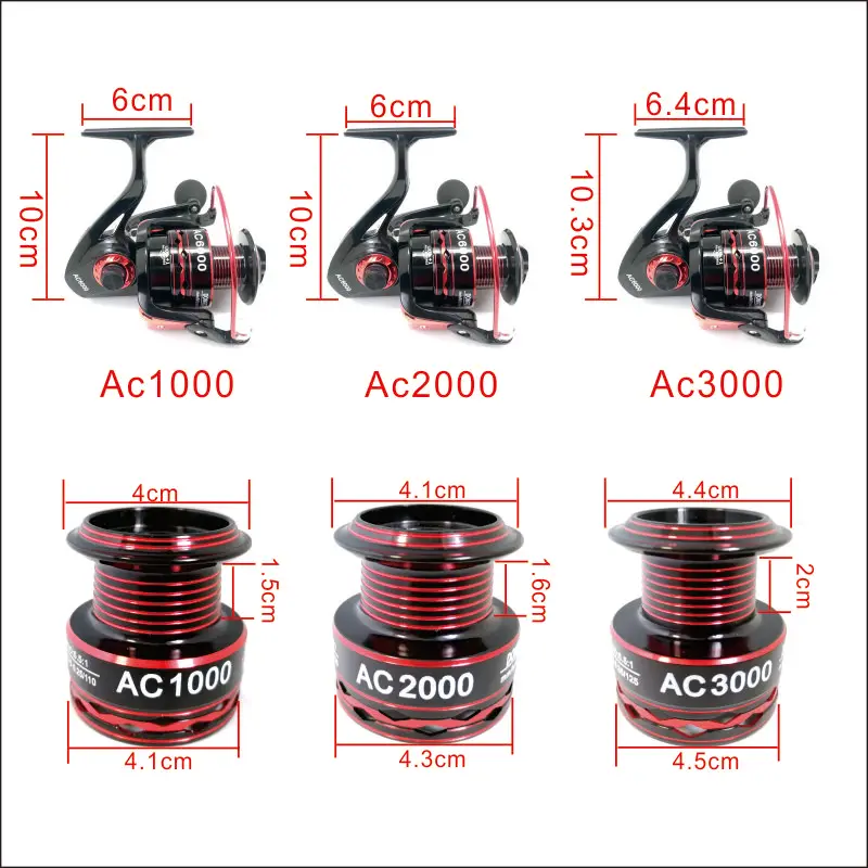 

Topline Tackle Metal Fishing Reel 3+1BB Coil Sea Spinning Reels Deep Shallow Spool Front and Rear Drag Spinning Reel
