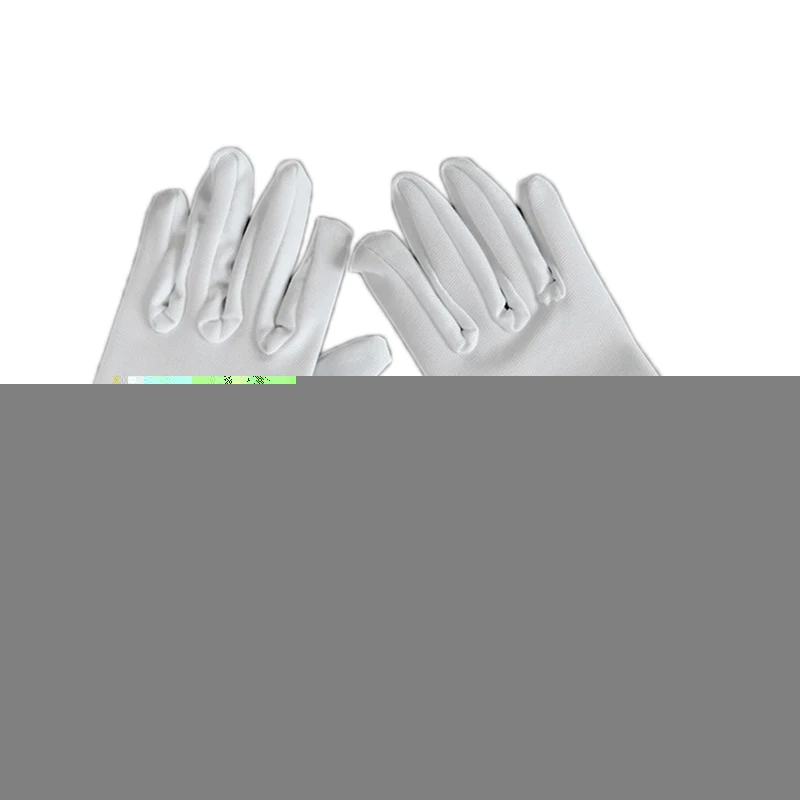 

Kawaii Kids Gloves White Short Satin Feel Boy Hold Girl Flower Dance Performance U6P4