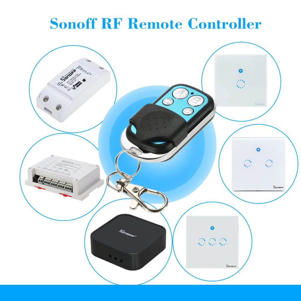 Беспроводной 4 канальный Wi Fi пульт дистанционного управления для 433 МГц RF Slampher 4CH