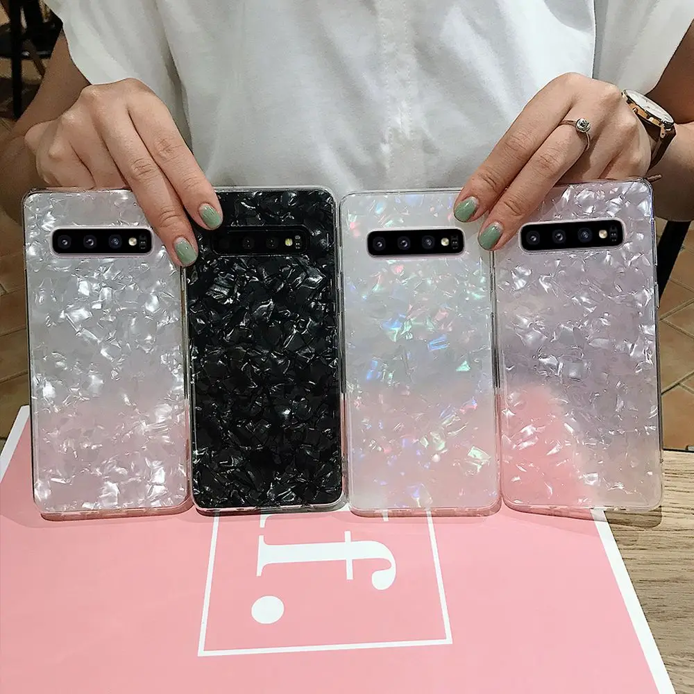 Блестящий Прозрачный чехол LAPOPNUT для телефона с рисунком Samsung Galaxy S9 S8 S10 S10e S7 Edge