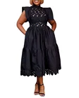 Африканские платья для женщин, лето 2021, африканские женские черные платья без рукавов из полиэстера, одежда в африканском стиле