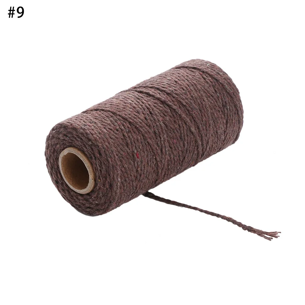 100 м/рулон 2ply Bakers Шпагат Веревка хлопок шнуры веревка для домашнего декора Рождественский подарок ручной работы упаковка ремесло DIY упаковка подарок - Цвет: 09New