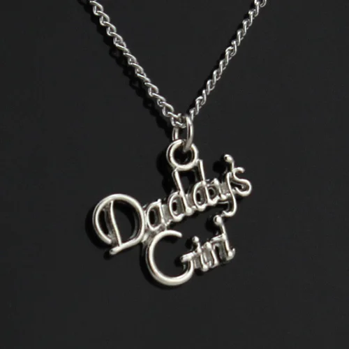 Silver Hapiship модные женские туфли ювелирные изделия из золота и надписью «Daddy's Girl» подвеска чокер колье подарок для детей, подарок на день рождения, EF19 - Окраска металла: Silver