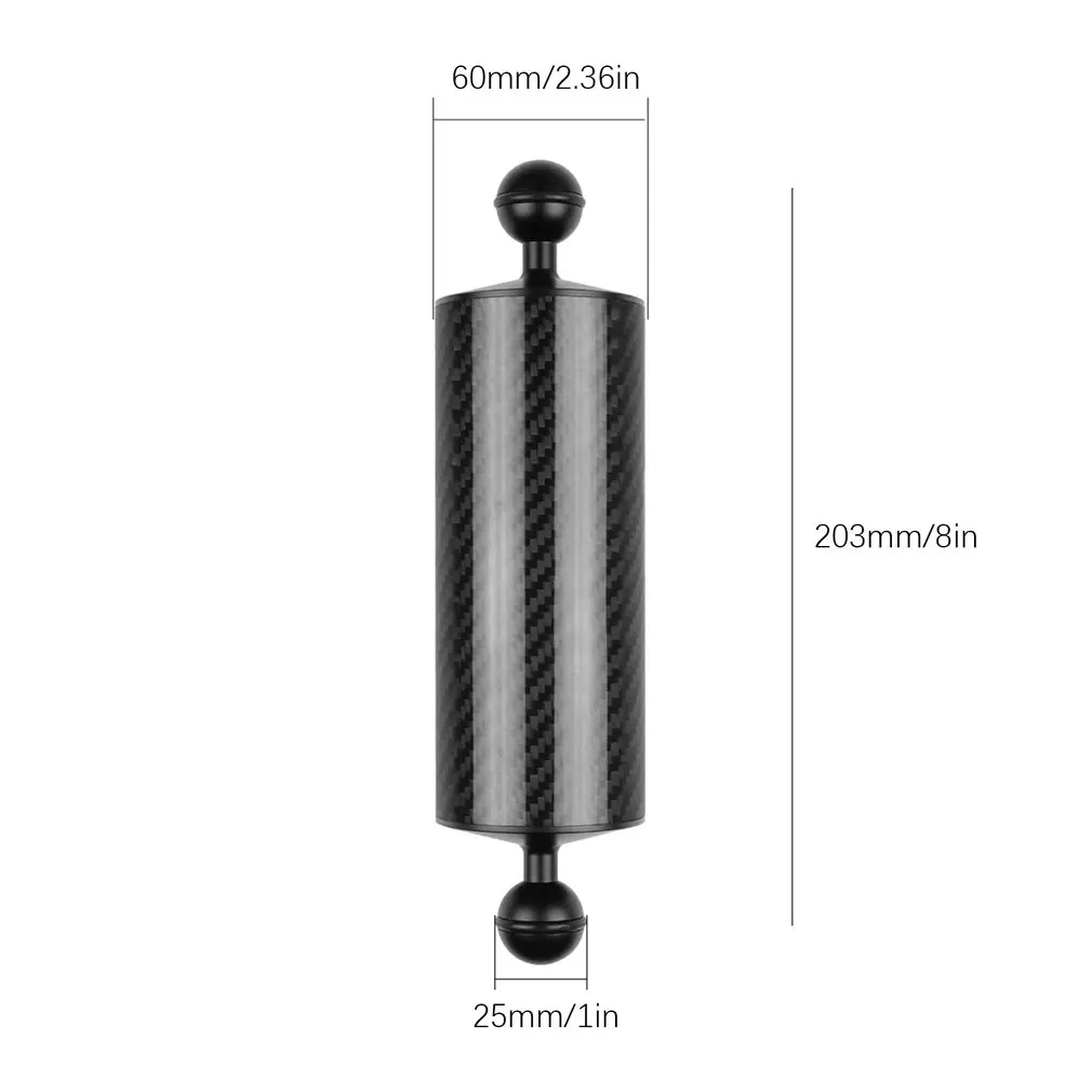 40 мм/80 мм/60 мм поплавок из углеродного волокна плавучие водные руки двойной шар