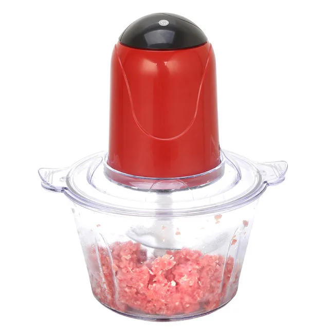 Rosso Red 2L Электрический кухонный измельчитель, мясорубка, измельчитель, измельчитель пищи, Электрический домашний кухонный комбайн из нержавеющей стали, кухонный инструмент Cocina - Цвет: Rosso Red