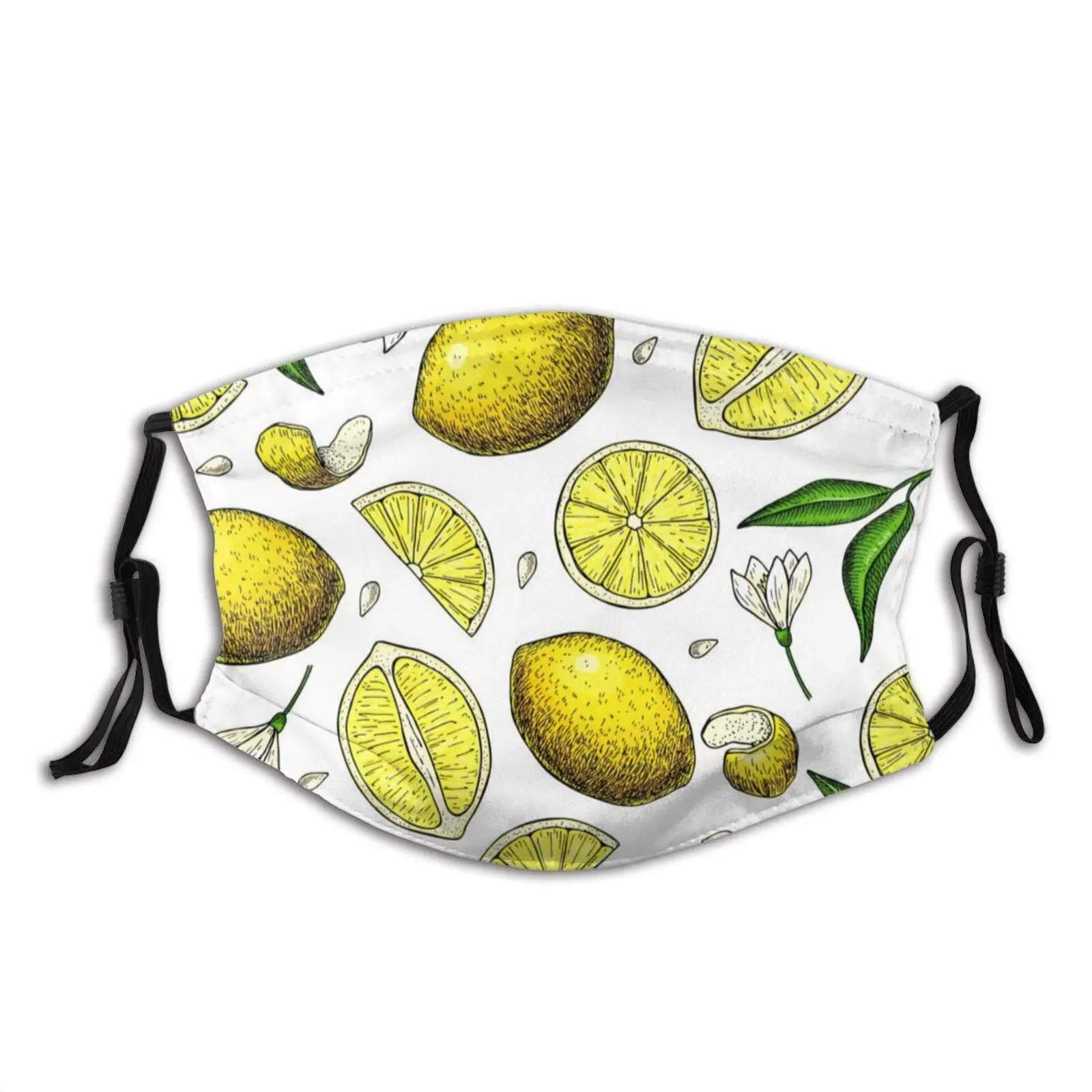 

Цветной пылезащитный чехол с принтом лимона для взрослых с фильтром защита от УФ-лучей полумаска для лица для мужчин женщин мужчин детей