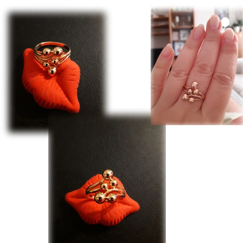 FJ для женщин и девочек 585 розовый золотой цвет набор растительный стиль витые