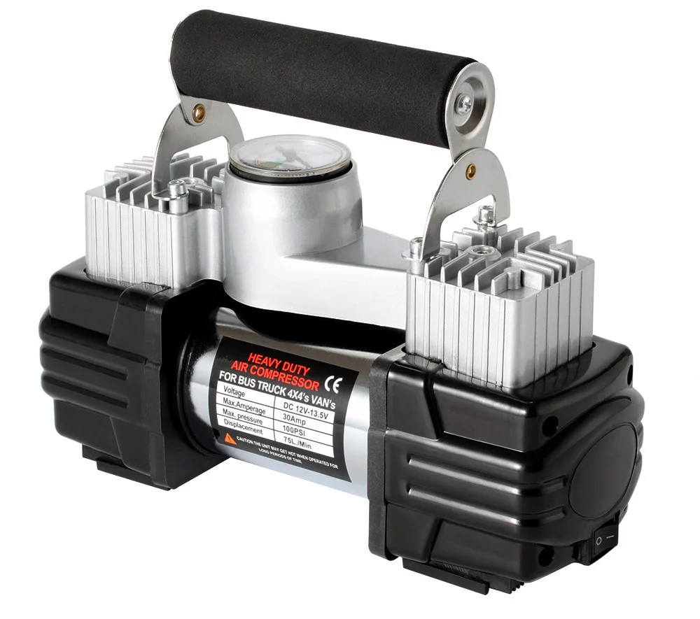 Автомобильный надувной насос двойной цилиндр высокой мощности 12 В высокое