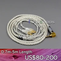 ln006344 99 99 pure silver xlr 3 5mm 2 5mm 4 4mm earphone cable for fostex th900 mkii mk2 th909 tr x00 th600 th610 headphone