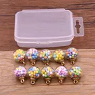 Прозрачные стеклянные шарики 4 вида цветов, разноцветные бусины с коробкой для изготовления браслетов, ожерелий, ювелирных изделий сделай сам, комплектующие для сережек, 10 штук, 16 мм