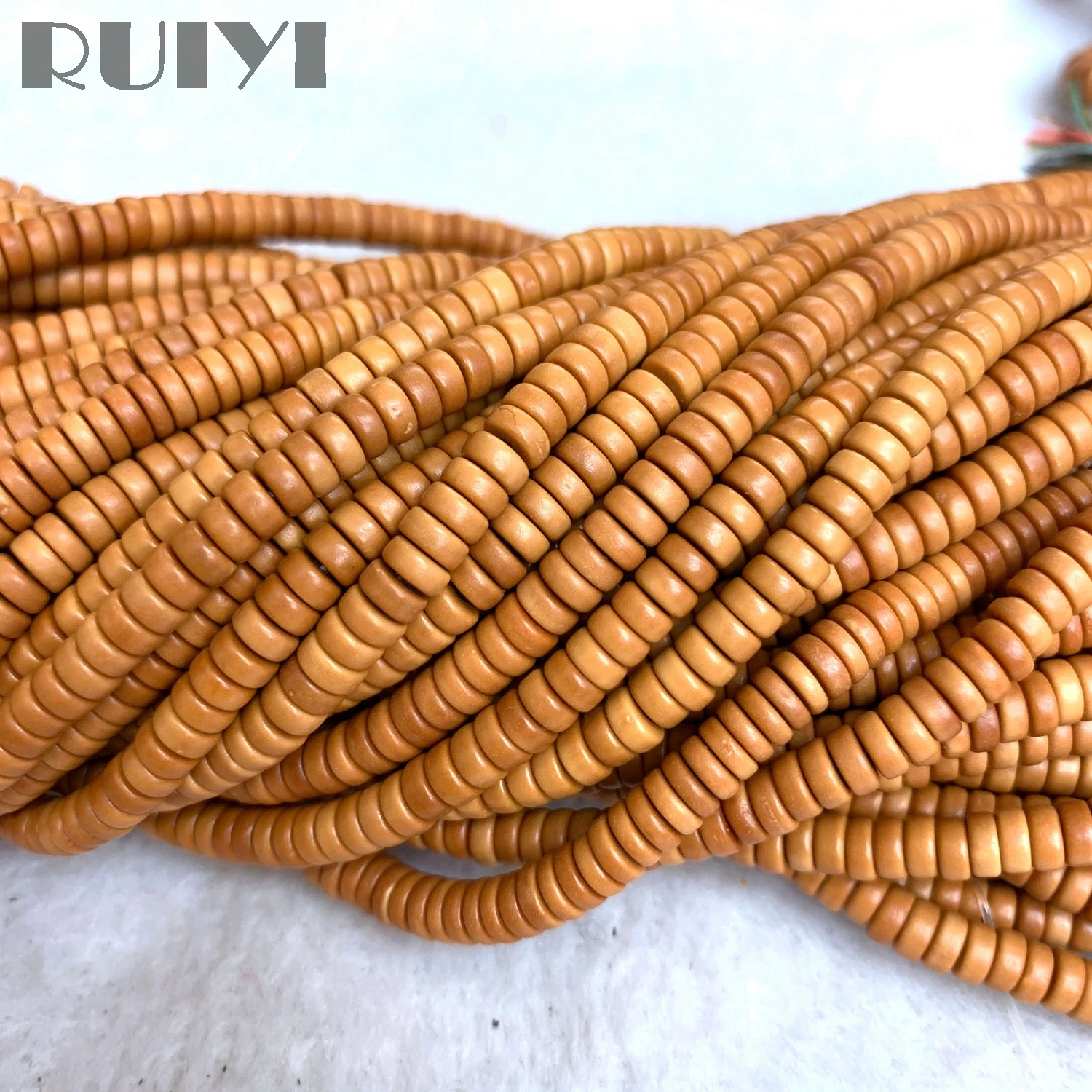 Ruiyi оливковое дерево Heishi круглые плоские бусины натуральное коричневое растение