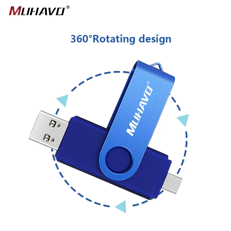 Usb флеш накопитель 128 Гб OTG 64 Смартфон Флешка 32 16 металлический otg cle usb 8 ГБ