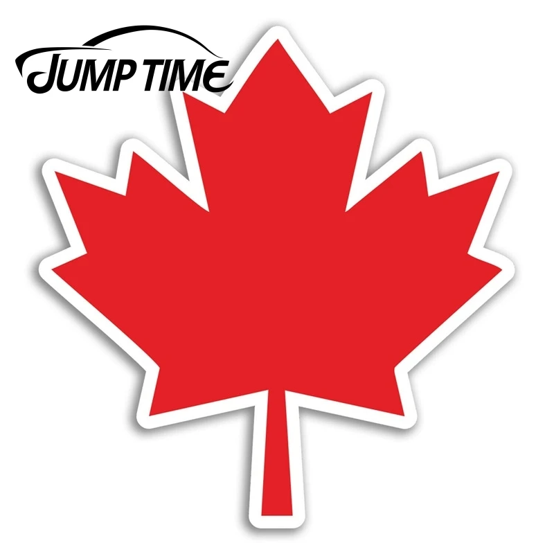 

Jump Time for Maple Leaf Vinyl Stickers Canada Travel Sticker Luggage Laptop Bumper Decals Waterproof Car Accessories