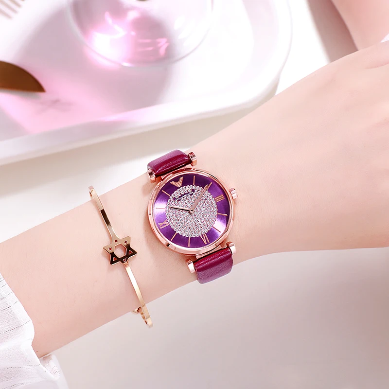 Часы наручные женские кварцевые роскошные модные с ремешком | Наручные часы