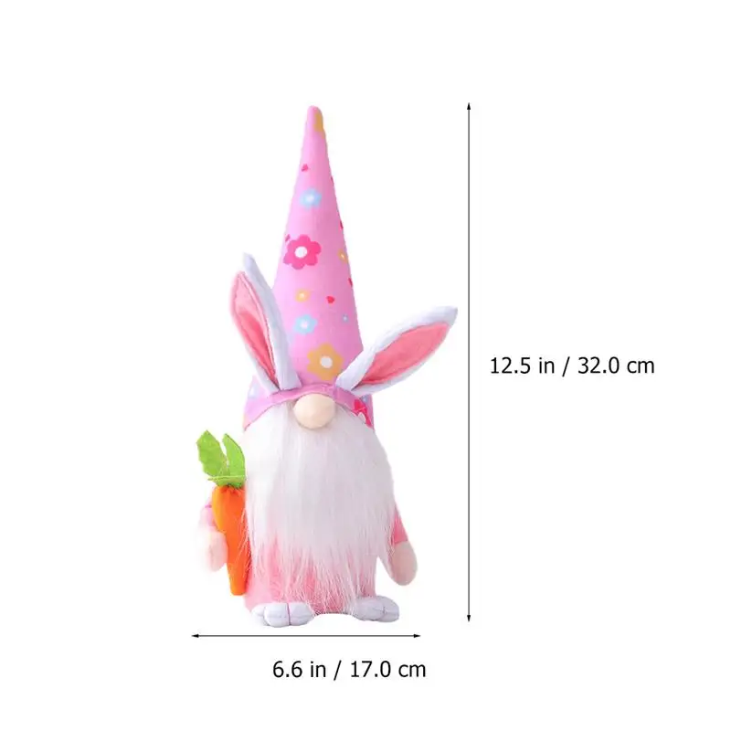 

Rabbit Gnome Doll Ornament Easter Gnome Doll Decor Tabletop Doll Adornment