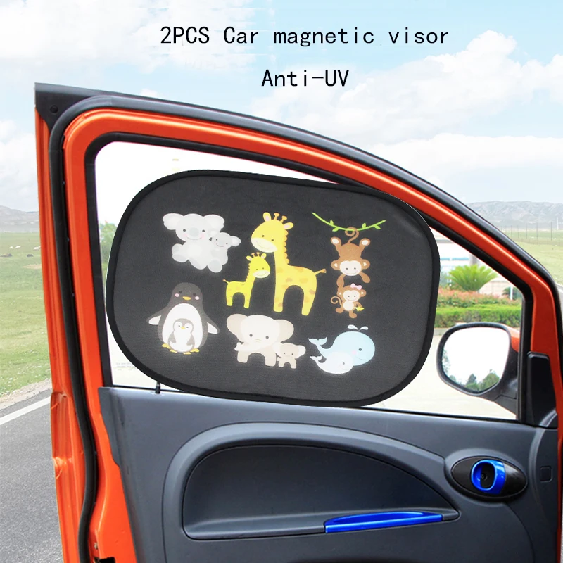

2pcs Heat Blocking Kids Sun Shade for Rear and Side Window Anti-UV Children Adults Adsorption SunShade Cover Heat Shield
