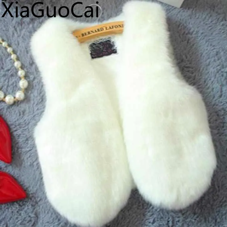 Fur Newest High Quality Women Vests Warm Ladies Fur Vest Jacket Imitation Rabbit Hair Short Paragraph Slim Coats