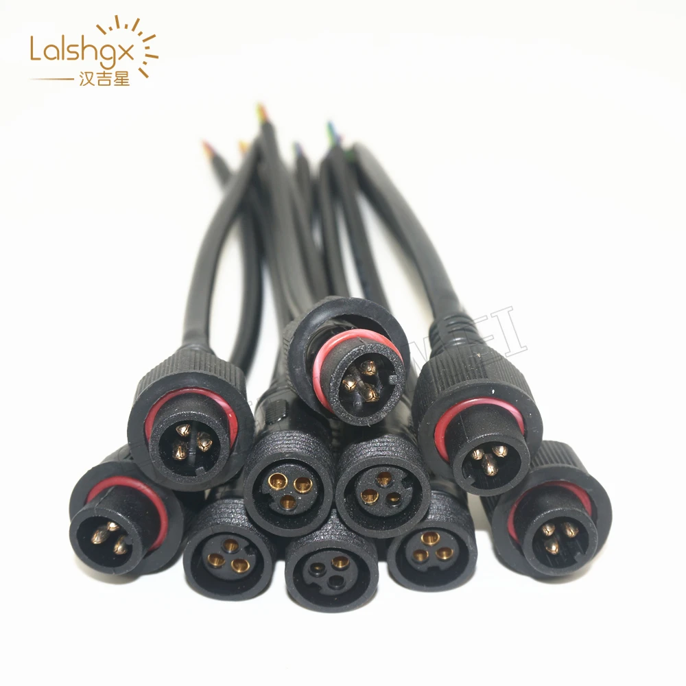 

3 Pin Connector Male to Female Waterproof Cable IP68 with 20cm Pigtail Wire for Led Modules WS2811 2812B Led Strip