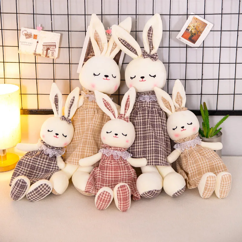 Симпатичные кролики плюшевые игрушки милая мультяшная Кукла Кролик с юбкой