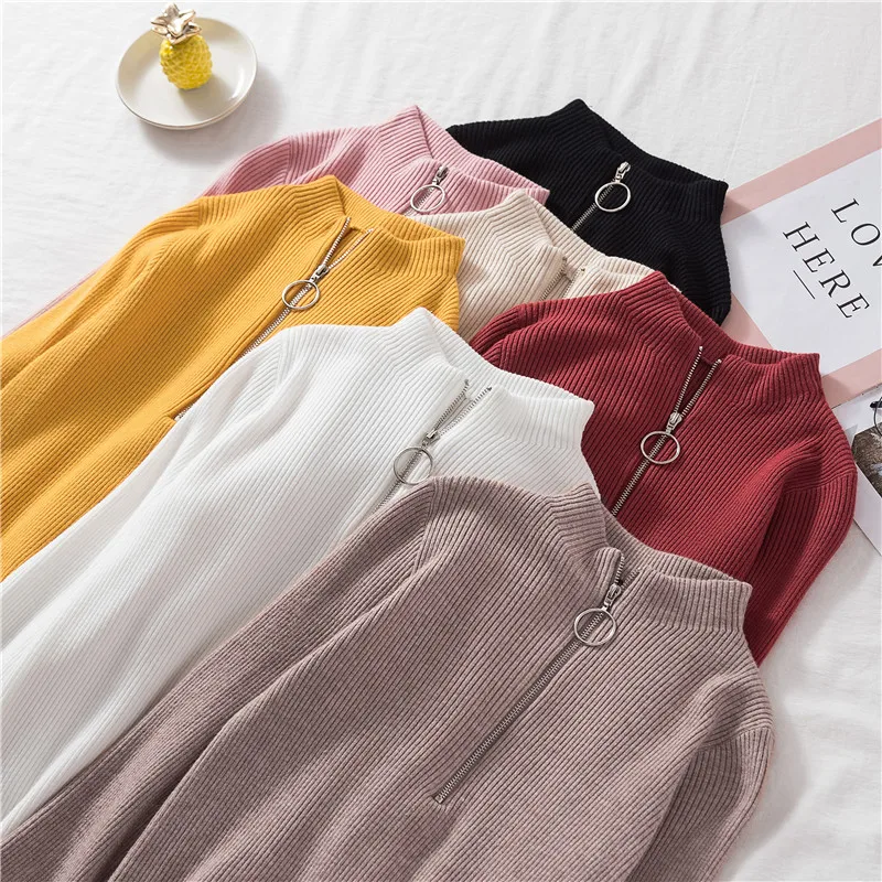 Женский вязаный свитер Повседневный с вырезом BVPK в Корейском стиле 2021 | Женская