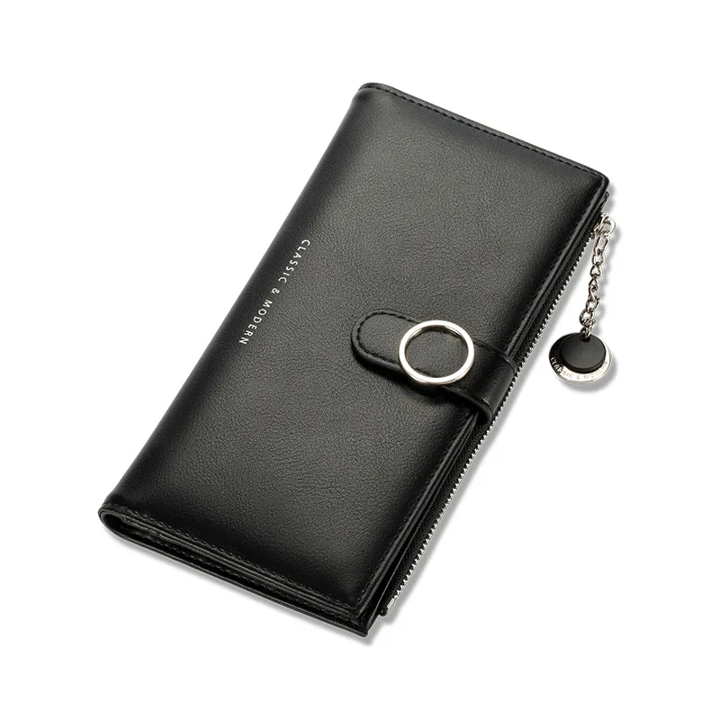 aliwood 2022 New Chain Women's Wallet Long Fashion Multi-card Position Clutch Leather Zipper Wallets Coin