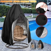 waterproof patio weave chair dust cover egg swing chair seat garden dust cover zipper protective case outdoor hanging anti uv