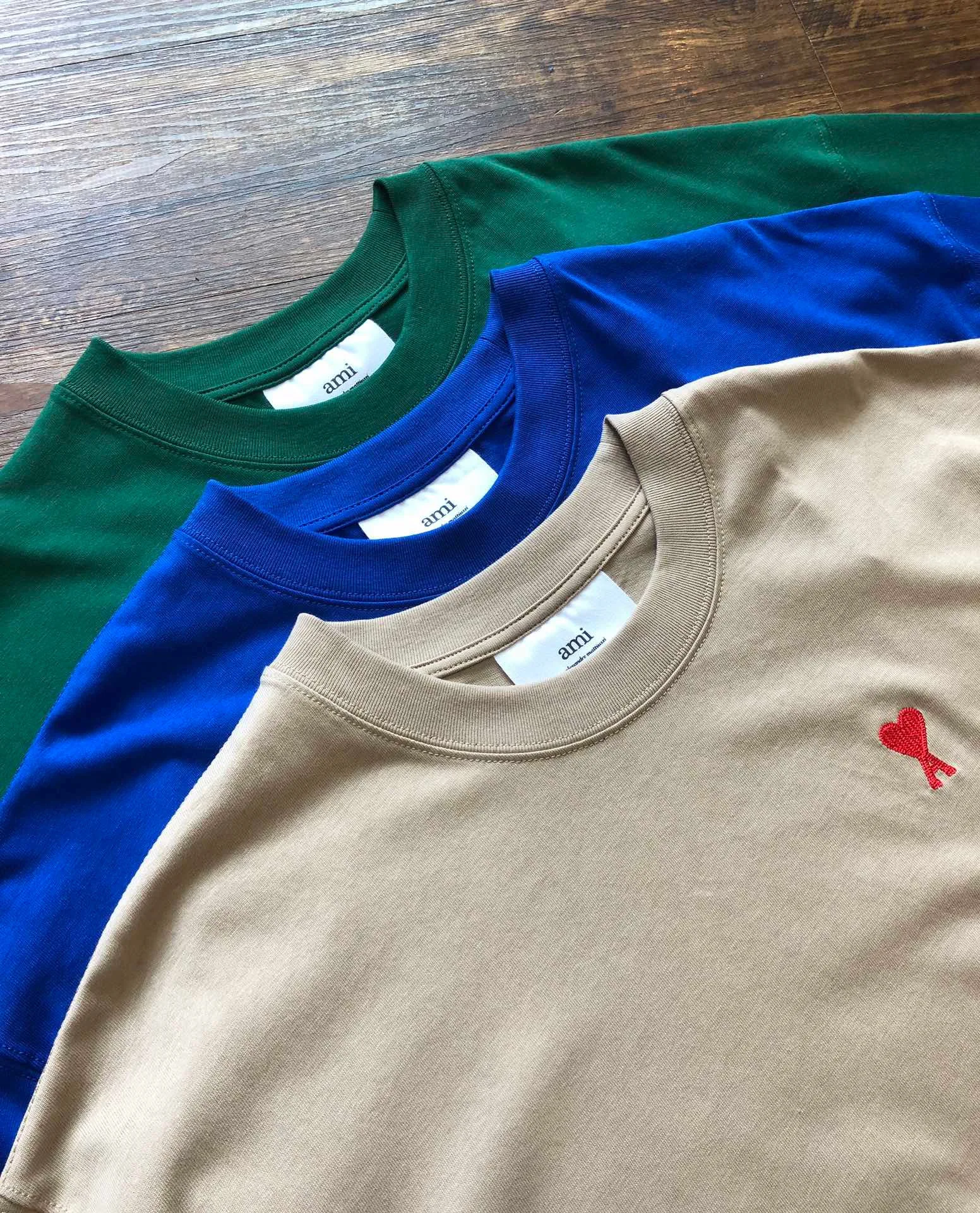 2021 летняя Высококачественная маленькая футболка с круглым вырезом и вышивкой ami