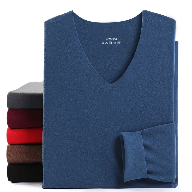 

New Fashion2pcs Thermal Underwear Sets Men Winter Thermo Underwear Long Johns Clothes Male Thick Thermal Solid Drop Shipping