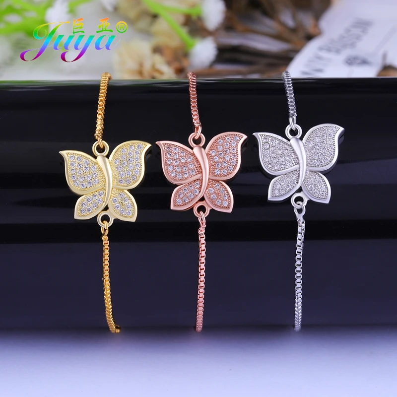 Женские и мужские браслеты Juya регулируемые цепочки ручной работы из розового