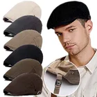 Мужские кепки-береты с плоским козырьком в стиле вестерн, летниевесенние, регулируемые, цвет в ассортименте